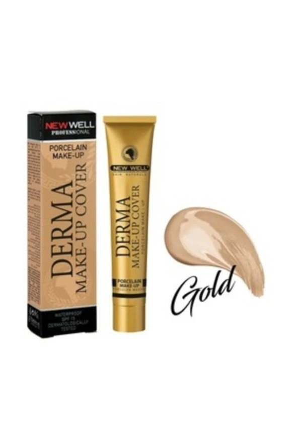 NEW WELL Derma Make-up Yoğun Kapatıcı Fondöten 01 Gold