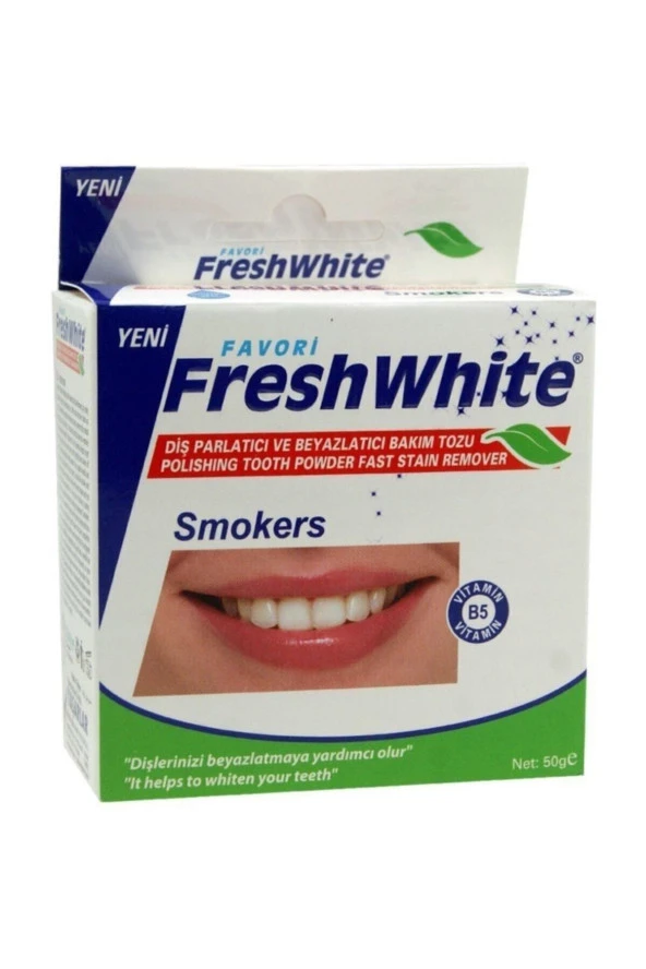 FRESH WHİTE Smokers Beyazlatıcı Bakım Tozu 50 gr