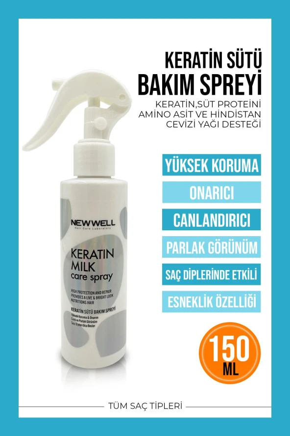 NEW WELL Keratin Sütü Bakım Spreyi 150ML