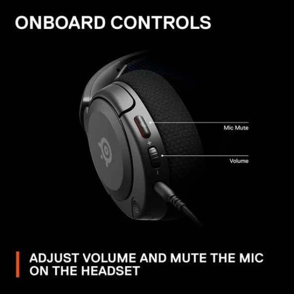 SteelSeries Arctis Nova 1P Siyah Kablolu Mikrofonlu Kulak Üstü Oyuncu Kulaklığı - 3