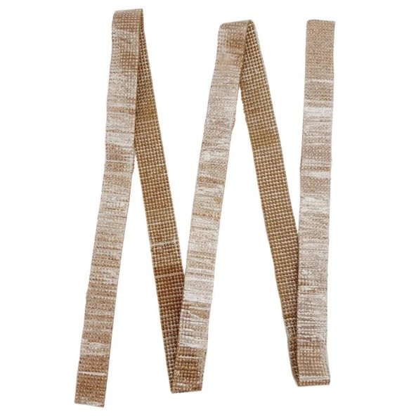 Angel Çanta Aksesuar Taşlı Şerit Süs Gold Renk 1 metre - Resim 3