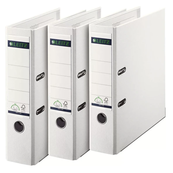 Leitz 1010 Beyaz Geniş Plastik Klasör - Resim 3