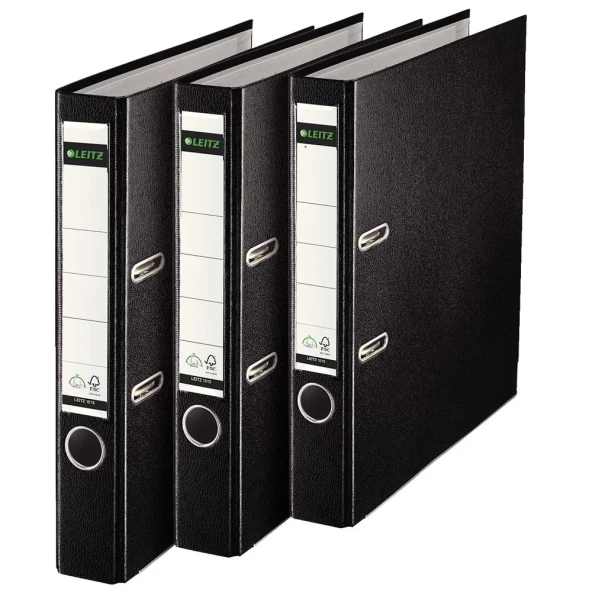 Leitz 1015 Siyah Dar Plastik Klasör - Resim 2