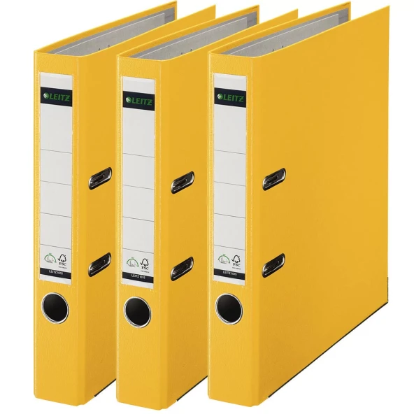 Leitz 1015 Sarı Dar Plastik Klasör - Resim 2