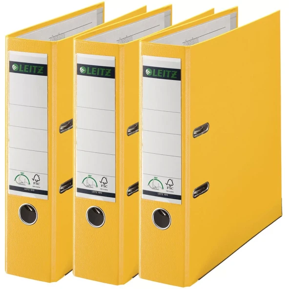 Leitz 1010 Sarı Geniş Plastik Klasör - 3