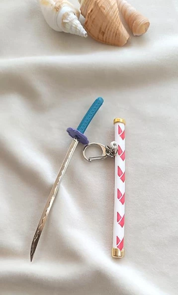 Anahtarlık Anime Demon Slayer Kılıç Katana Anahtarlık Aksesuar Çanta Süsü - 3