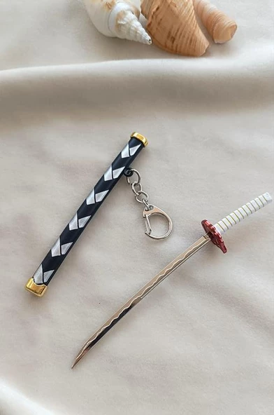 Anahtarlık Anime Demon Slayer Kılıç Katana Anahtarlık Aksesuar Çanta Süsü - 9