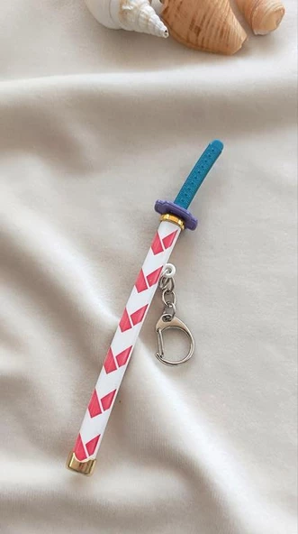 Anahtarlık Anime Demon Slayer Kılıç Katana Anahtarlık Aksesuar Çanta Süsü