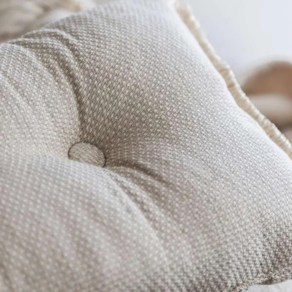 Apricitas Home Lotus Çift Kişilik Yatak Örtülü Nevresim Takımı Çeyiz Seti Bej - Resim 5