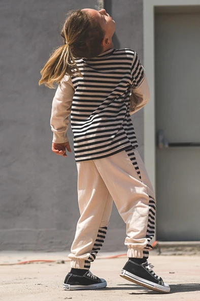 Kapşonlu Hırka, Badi Ve Pantalon Mevsimlik 2İplik Çocuk Eşofman MNK51063 - 2