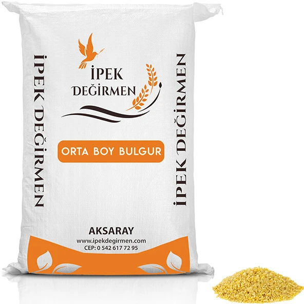 İpek Değirmen 3 KG Orta Boy Doğal Pilavlık Köy Bulguru