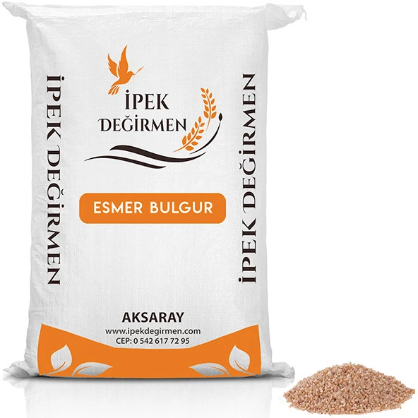 İpek Değirmen 5 KG Çiğ Köftelik Bulgur Doğal İnce Esmer Köy Bulguru