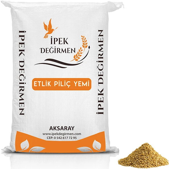 İpek Değirmen 20 KG Vitaminli Hızlı Büyüten Etlik Piliç Yemi Tavuk Yem