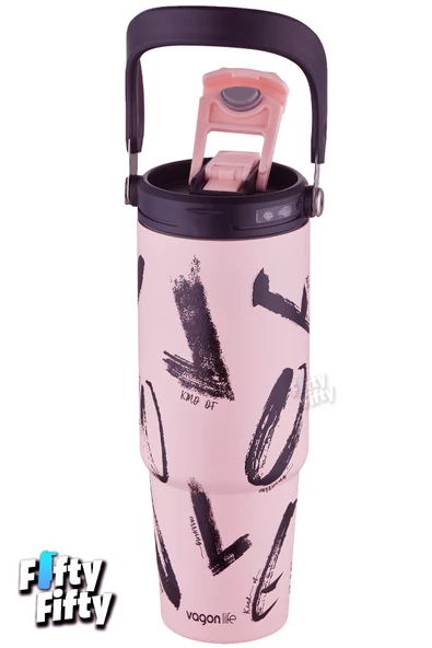 Vagonlife Tumbler Cup 0.89/30oz Pipetli/Rahat İçim Vakumlu Paslanmaz Çelik Termos-FFVGN8137900ML - 3