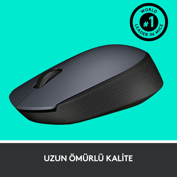 Logitech M170 USB Alıcılı Kablosuz Kompakt Mouse - Gri - 2