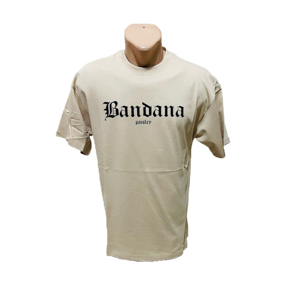 Bej Erkek Bandana Tişört