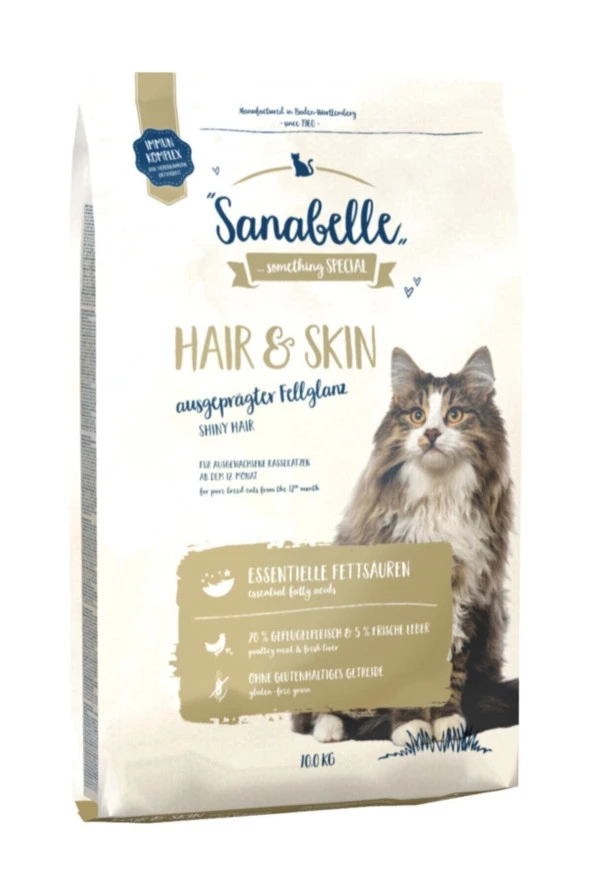 Sanabelle Kedi Maması Hair & Skin Deri Ve Tüy Sağlığı Kedi Maması 10 Kg