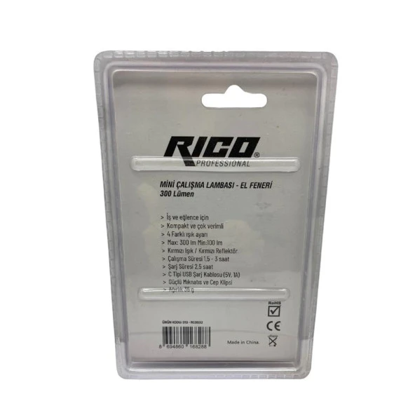 Rico Mini Çalışma Lambası El Feneri Rc0032 - 2