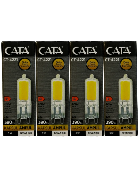Cata CT-4221 5W 6400K (Beyaz) G9 Duylu Kapsül Led Ampul (4 Adet)