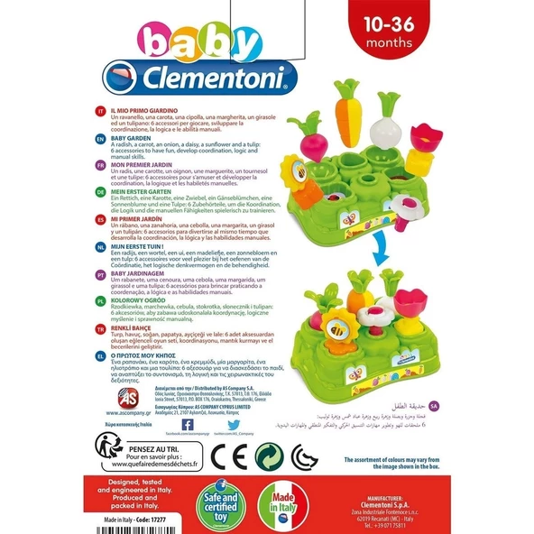 17277 Baby Clementoni - Renkli Bahçe 10-36 ay - 5