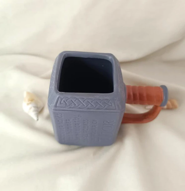 Kupa Kahve Fincanı Thor Çekiç Kupa 3D Tasarım Bardak 530 ml Su Bardağı - 3