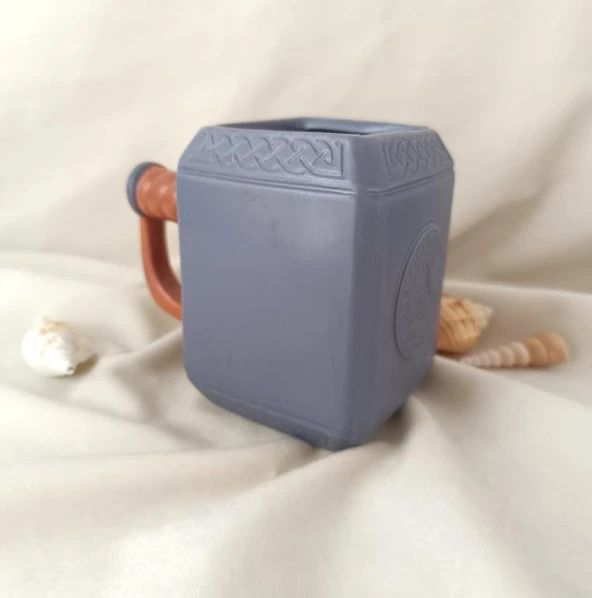 Kupa Kahve Fincanı Thor Çekiç Kupa 3D Tasarım Bardak 530 ml Su Bardağı - 7