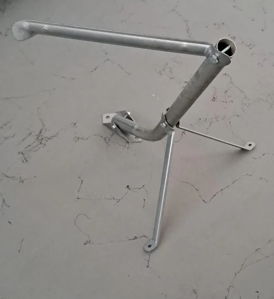UYDU ANTENİ ÇANAK İÇİN L AYAK - L BORU ( ÇAP : 3 cm ) ( UYDU ÇANAĞI- ÇANAK ANTEN YER & DUVAR MONTAJ AYAĞI ) - 5