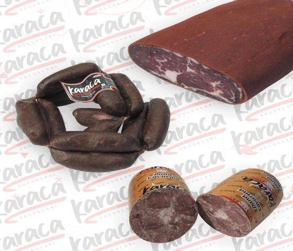 Karaca Yöresel İrişkin Sucuk 750 Gr Special Harita Yağlı Pastırma 750 Gr Blok Dana Kavurma 750 Gr