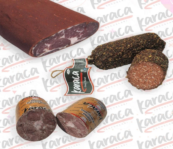 Karaca  Osmanlı Sucuk 1000 Gr Special Harita Yağlı Pastırma 1000 Gr Blok Dana Kavurma 1000 Gr