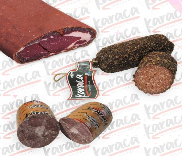 Karaca  Osmanlı Sucuk 1000 Gr Tütünlük Pastırma 1000 Gr Blok Dana Kavurma 1000 Gr