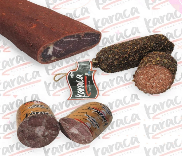 Karaca  Osmanlı Sucuk 1000 Gr Bonfile Kuşgömü Çemensiz Pastırma 1000 Gr Blok Dana Kavurma 1000 Gr