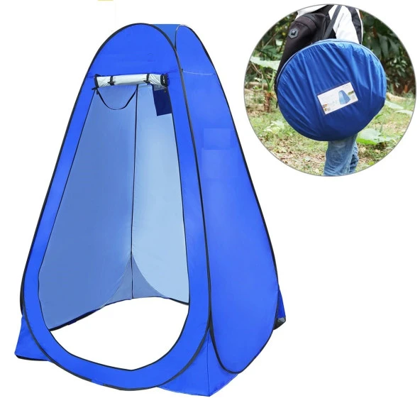 Portatif Otomatik Giyinme Duş Tuvalet Soyunma Çadırı  Çift Pencereli 120*120*190 cm - 2