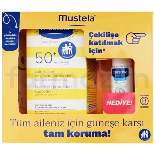 Mustela Spf 50+ Güneş Losyonu 100 ml + Vücut Losyonu 50 ml