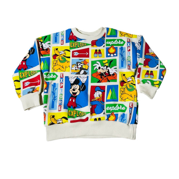 Çizgi Karakterli Bej Erkek Çocuk Eşofman pijama Takımı - 4
