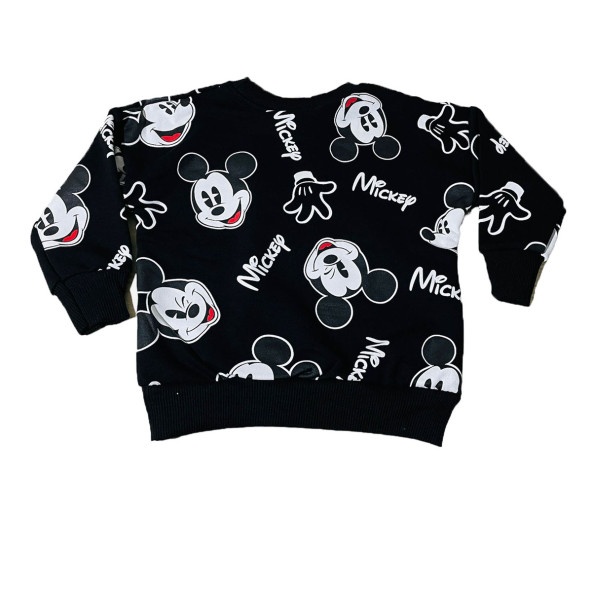 Mickey Mouse Çizgi Karakterli Siyah Erkek Çocuk Eşofman Pijama Alt Üst Takımı - 4
