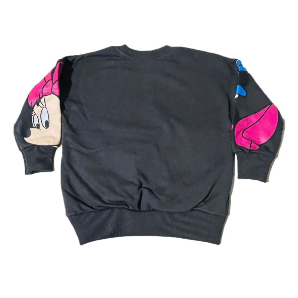 Minnie Mouse Çizgi Karakterli Antresit Kız Çocuk Eşofman Pijama Alt Üst Takımı - 3