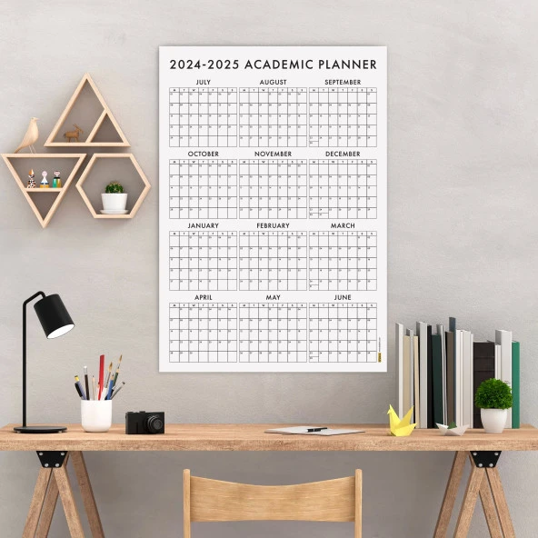 2024 -2025 Akademik Duvar Takvimi, TEMMUZ Başlangıçlı, Academic Wall Calendar