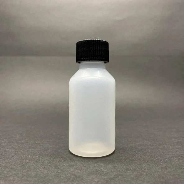 30 cc Naturel PE Şişe  - Siyah  Kapaklı- 30ml PE Esnek Şişe- x 10 Adet ürün görseli