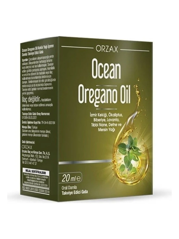 Orzax Ocean Oregano Oil Damla 20 ml