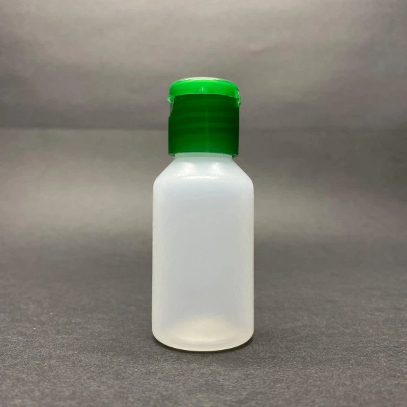 30 cc Naturel PE Şişe  - Yeşil Fliptop  Kapaklı- 30ml PE Esnek Şişe- x 10 Adet ürün görseli