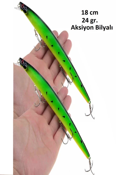 2 Adet 18cm 24gr.Rapala Lures  Balık Yemi Yapay Yem Suni Yem Maket Balık Jig Yem - 5