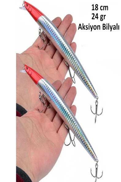 2 Adet 18cm 24gr.Rapala Lures  Balık Yemi Yapay Yem Suni Yem Maket Balık Jig Yem - 7