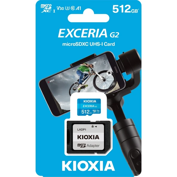 512GB MICRO SDHC G2 4K 100MB/s KIOXIA LMEX2L512GG2 ürün görseli 1