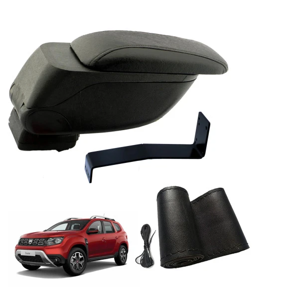 3 Tıkla Eko Set Dacia Duster 2018 Geniş Hacimli  Delmesiz Çelik Ayaklı  Kolçak ve Direksiyon Kılıfı