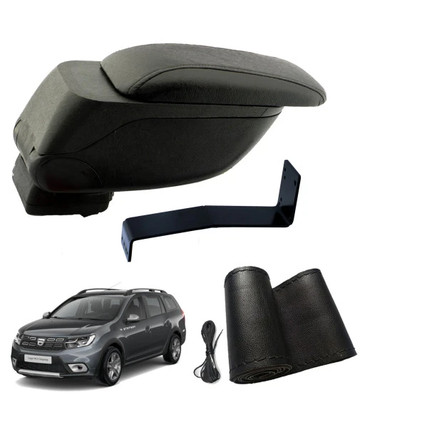 3 Tıkla Eko Set Dacia Logan MCV 2018 Geniş Hacimli  Delmesiz Çelik Ayaklı  Kolçak ve Direksiyon Kılıfı