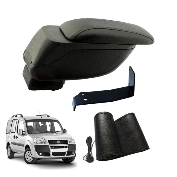 3 Tıkla Eko Set Fiat Doblo Safeline 2008 Geniş Hacimli  Delmesiz Çelik Ayaklı  Kolçak ve Direksiyon Kılıfı