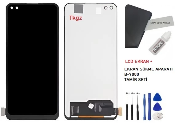 Oppo Reno 4 LİTE Lcd Ekran Dokunmatik Orijinal Kalite + B-7000 + TAMİR SETİ