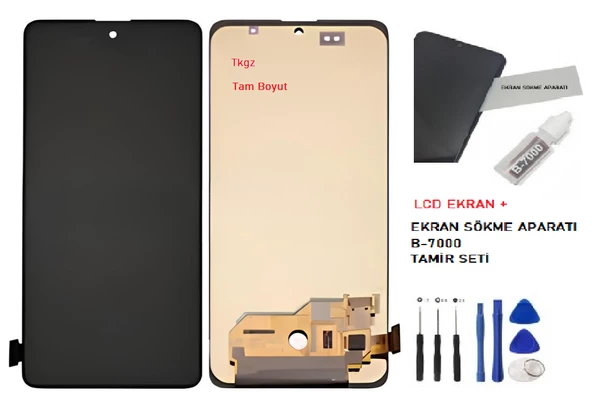 Samsung Galaxy M31S - SM-M317 Lcd Ekran Dokunmatik Orijinal Kalite + B-7000 + TAMİR SETİ
