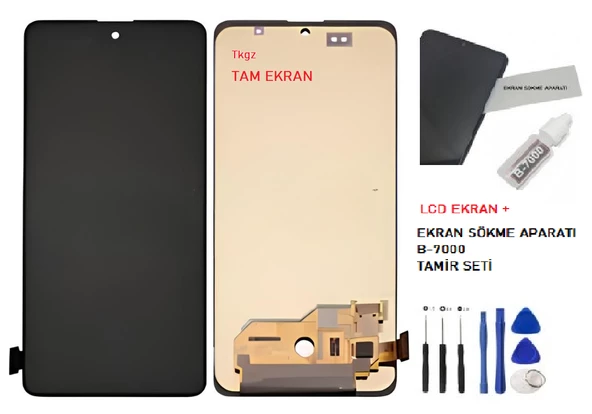 Tkgz Samsung Galaxy A51 - SM-A515 Lcd Ekran Dokunmatik Orijinal Kalite + B-7000 + TAMİR SETİ ürün görseli 1