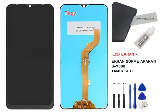 Infinix S5 LİTE Lcd Ekran Dokunmatik Orijinal Kalite + B-7000 + TAMİR SETİ